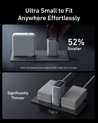 Anker Prime Charger (100W, 3 Ports, GaN) and Anker USB-C to USB-C Cable (3 ft / 6 ft, 240W, Upcycled-Braided)