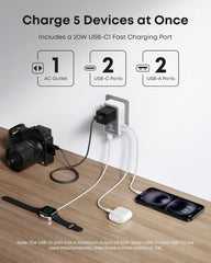 Anker Nano Travel Adapter (5-in-1, 20W, 1-Pack) WM