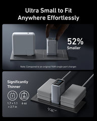 Anker Prime Charger (100W, 3 Ports, GaN) and USB-C to USB-C Cable (240W, 6 ft)