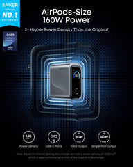 Anker Prime Charger (160W, 3 Ports, Smart Display) WM