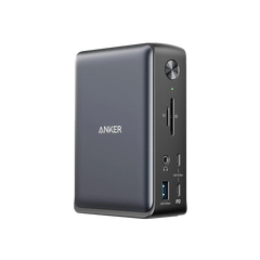 Anker 575 USB-C Docking Station (13-in-1) and New Nylon USB-C to USB-C 100W Cable (10 ft)