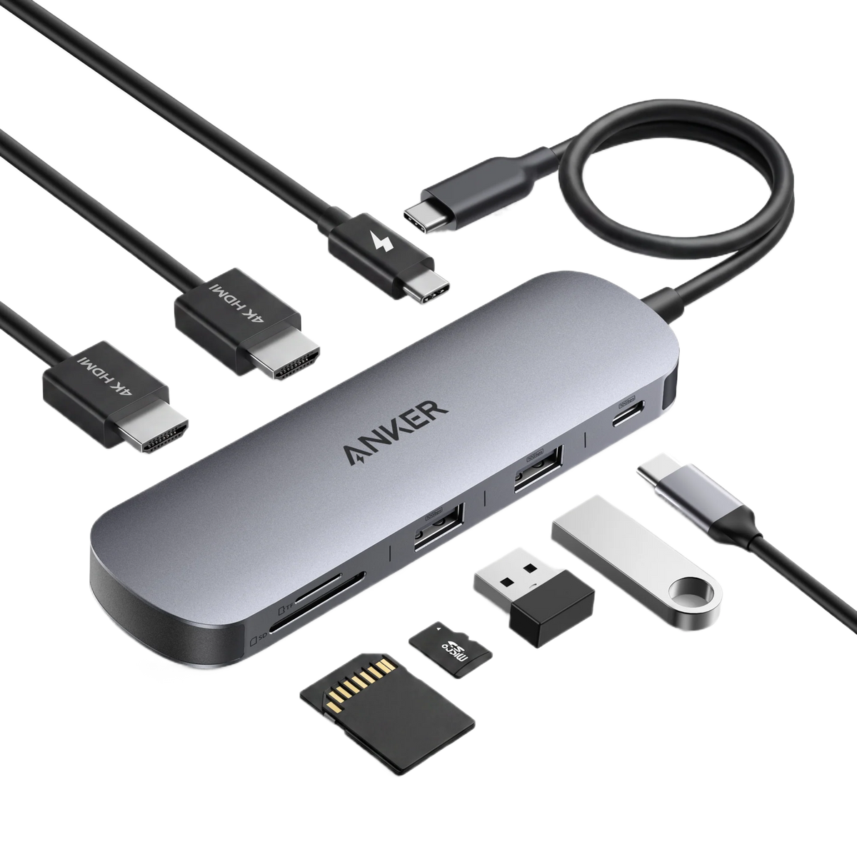Anker Nano USB-C Hub (8-in-1, Dual Display)